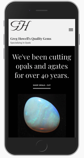 custom ecommerce website - mobile view